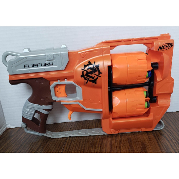 Nerf Other - Nerf Zombie Strike FlipFury Flip Fury Blaster Dart Gun Two Chambers